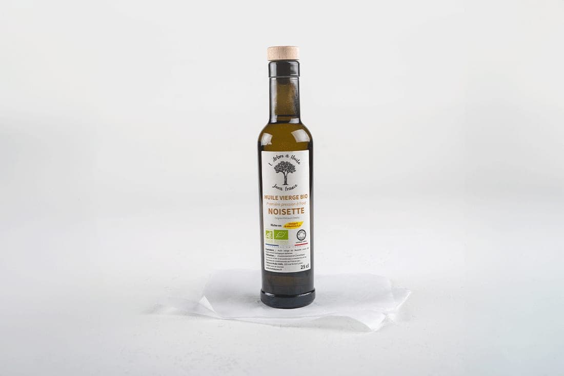 Fruitière des Coteaux de Seille Lavigny Jura Huile Vierge Bio Noisettes